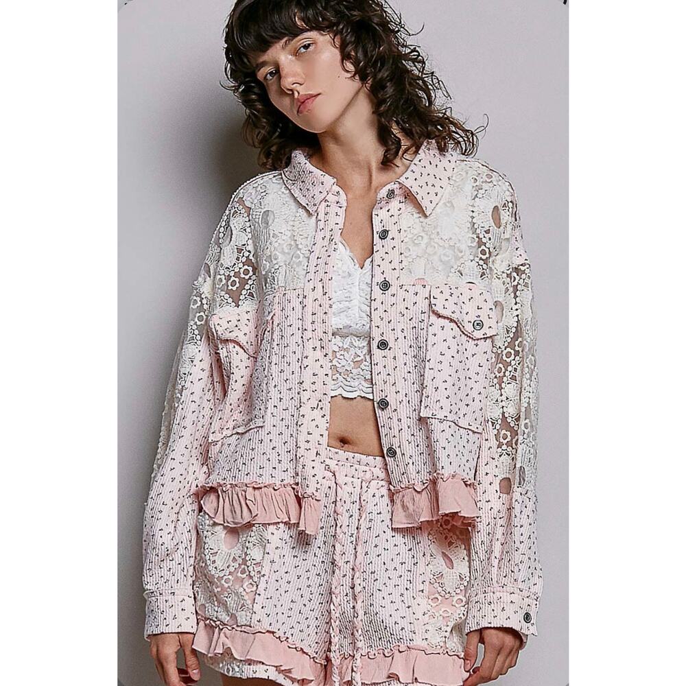 POL Pink Floral Jacket